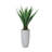 Artificial Agave In A Tall Beige Checkered Planter