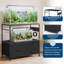 Support d'aquarium de 20 à 29 gallons, support d'aquarium à cadre en métal avec tiroirs, support d'aquarium double pour aquarium, (aquarium non inclus), noir-130010401