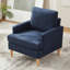Fauteuil Clancy avec pieds en bois massif-116817611