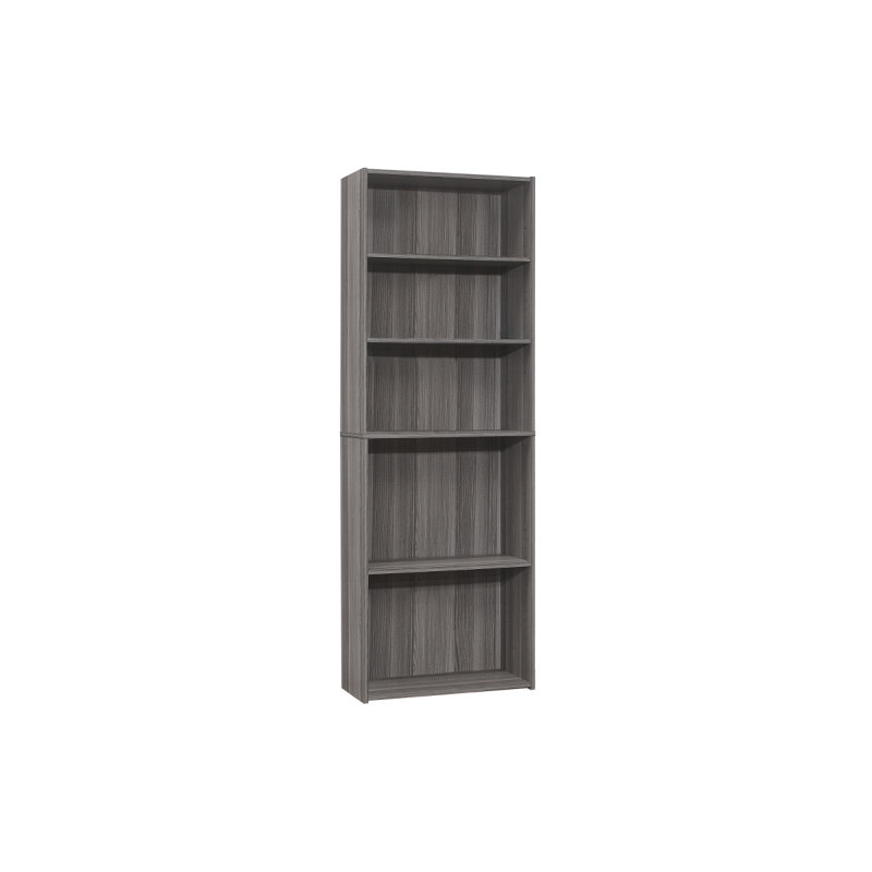 Bibliothèque polyvalente à 6 niveaux pour le bureau et la chambre à coucher, Gris