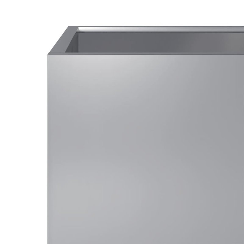 Planter Box, Galvanised Steel, 40cm H x 40cm W x 40cm D