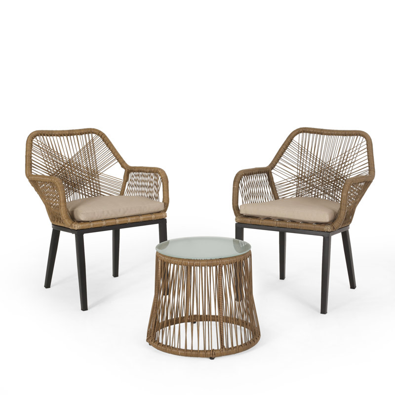 Oshin Outdoor Wicker Chat Set
