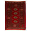 Hand Knotted Wool Area Rug in Red