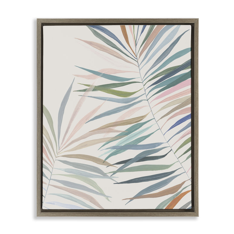 Cadre flottant pastel harmonie tropicale, design par Hannah Dawson, Cadre flottant orme Montalcino, H 31 po x l 25 po