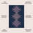 Katriel Minimalist Geometric Machine-Washable Navy/Purple Rug-1284980349