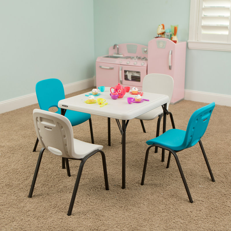 Stacking Classroom Chair, Glacier Blue