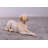Tan Laying Labrador Life Size Statue