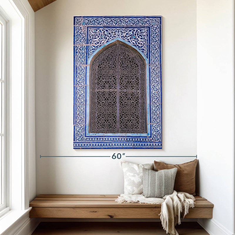 Lilie Ornate Tiled Window, 51" H x 34" W