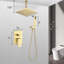 Ensemble de système de douche de plafond avec douche à main et pomme de douche 16 po-126232120