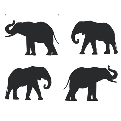 Décalcomanie murale motif éléphant