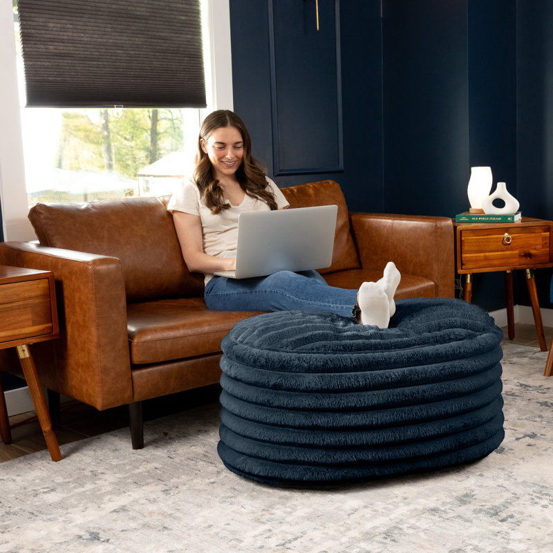 Repose-pieds Mercer41 Paran, Navy, 16" H x 26" W x 35" L