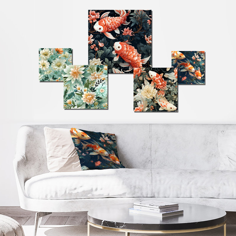 Uriah - ensemble d'art mural floral de 5