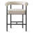 24" Upholstered Boucle Counter Stool with Arm