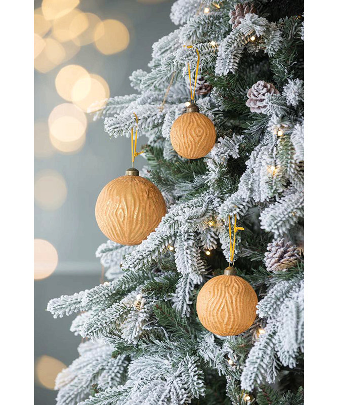 Ensemble de 12 boules de Noël en verre éblouissantes, parfaites pour la décoration des Fêtes et la décoration des arbres, 12