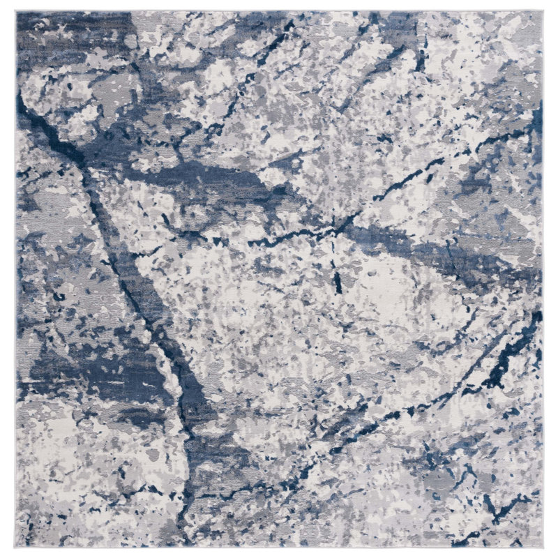 Eternal Performance Abstract Rug, Square 6'7"