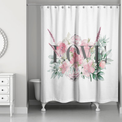 Rideau de douche simple Tanisha Love Botanicals