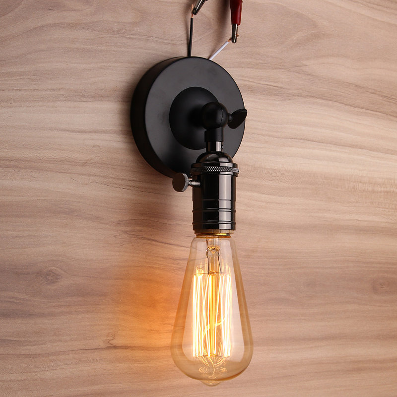 Dicken Aluminium Armed Sconce, Black