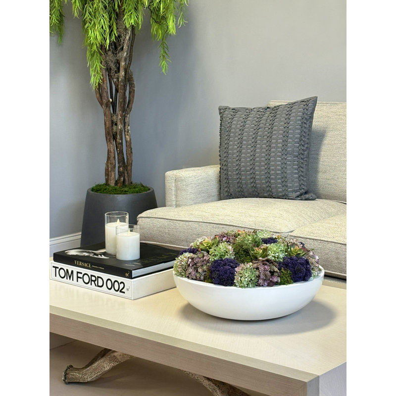Assorted Sedum and Succulent Arrangement in Round Planter