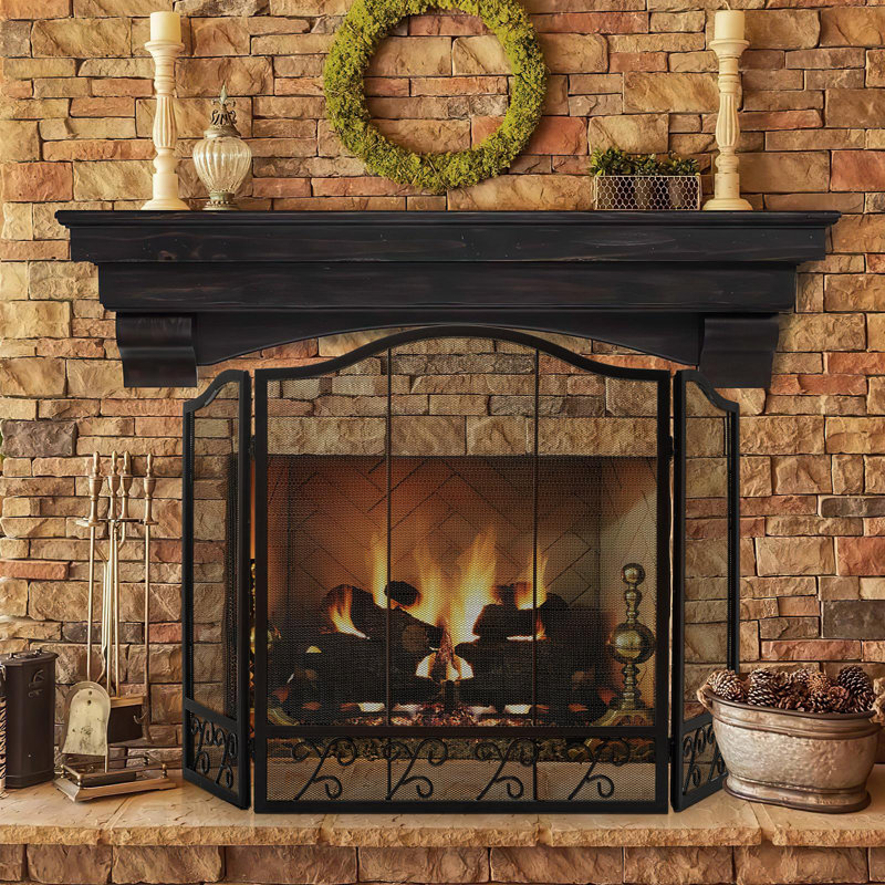 Randilynn 3 Panel Metal Fireplace Screen