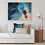 «Blue Air Balloon in Starry Night», peinture sur toile-67364721-67364734