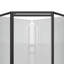 Ensemble de douche à drain central en polystyrène Summit 38 x 38 en blanc avec verre en soie noir mat-123525691