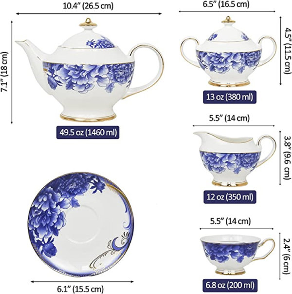 QXXSJ Floral Teapot Set Wayfair, 55% OFF