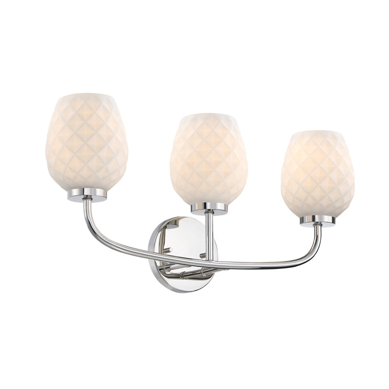 Éclairage pour meuble-lavabo 3 lumières Mella, Nickel poli