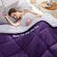 Insertion de couette matelassée à blocs de couleur très grand - mauve et mauve pâle, duvet synthétique, toutes saisons-122443356-126364010