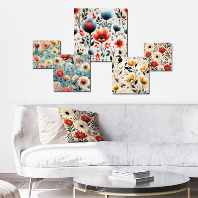 Wallner - Floral Wall Art Set Of 5