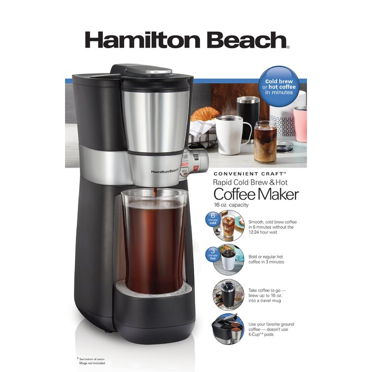 Hamilton Beach 2-in-1 Countertop Oven and Long Slot Toaster, Stainless  Steel & The Scoop Single Serve Coffee Maker & Fast Grounds Brewer, Brews in