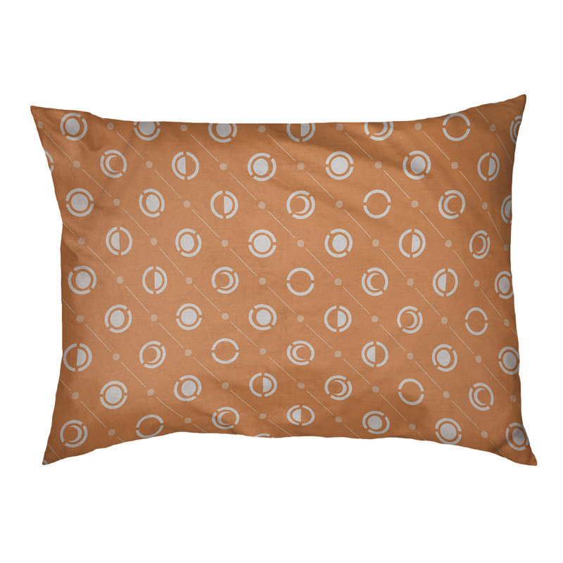 Coussin intérieur pour chien moon phases Chenault, Moyen (l 40 po x P 6,5 po x H 30 po), Orange / blanc