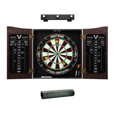 Ensemble de jeu de fléchettes et d'armoire avec fléchettes Vault Shot King Sisal