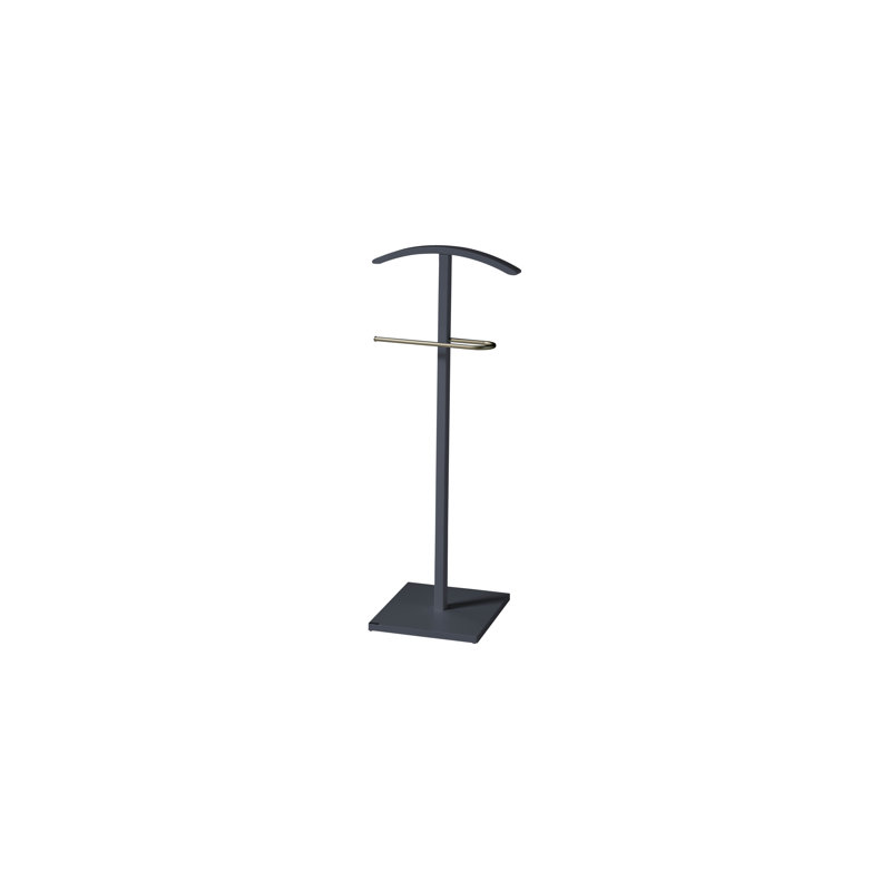 Ahrens Freestanding Valet Stand, Jet Black