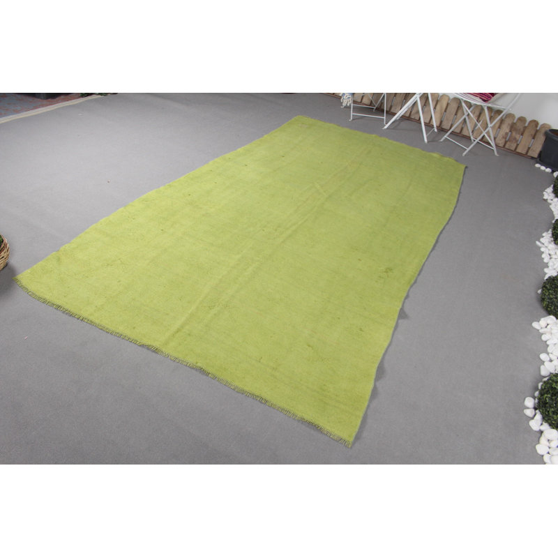 Tapis vintage en chanvre touffeté à la main vintage turc, idéal pour la cuisine, la salle à manger et les dortoirs