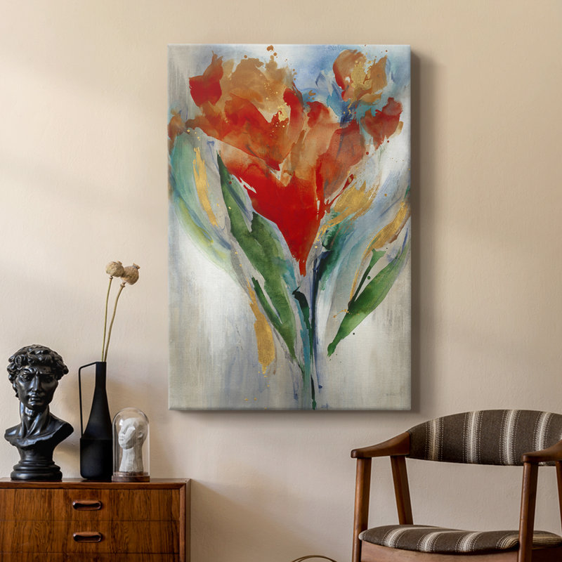 Bouquet de fleurs sauvages - galerie Cavas sur mesure, H 48 po x l 32 po