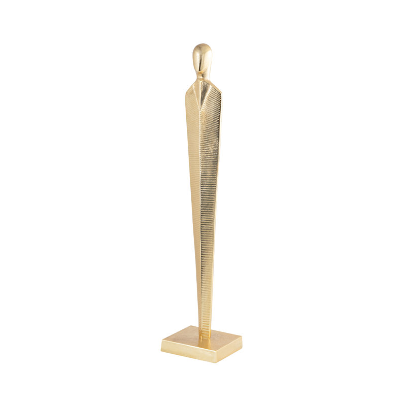 Acelia People Figurines & Sculptures, 52.2cm H  x 12.7cm W  x 12.5cm D, Gold