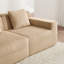 Canapé modulaire modulaire 3 places en forme de L sans os, canapé modulaire Cloud avec assise profonde, canapé modulaire moderne 3 places avec coussins décoratifs et 1 repose-pieds mobile, tissu velours côtelé-1208366528