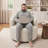 34.65'' W Upholstered Swivel Accent Chair, Reading Chair-884762468