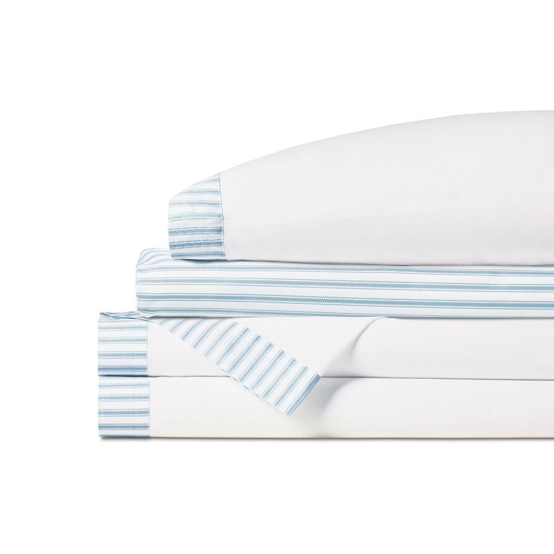 Ensemble de draps rayés bleu marine Blass, Navy Striped