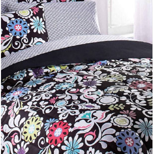 Casa Paradise Black Floral Bed In A Bag Set