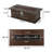 56'' Rectangular Outdoor MGO 50,000 BTU Propane Fire Pit, Brown Wood Pattern (Tank Cover Not Included)-1278414526