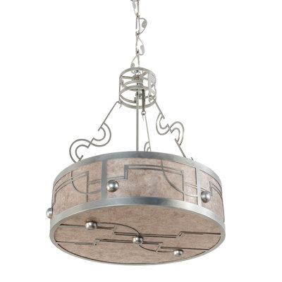 Luminaire suspendu tambour 4 lumières Revival Deco