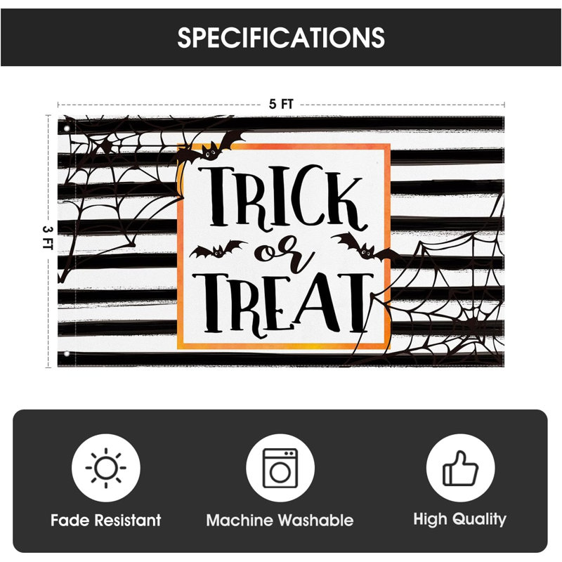 Drapeau d'Halloween pour fête