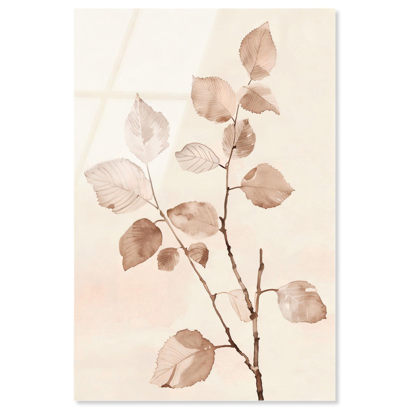 Sepia Sprigs I Acrylic Print Boho Natural Art by Art Remedy, 15" H x 10" W
