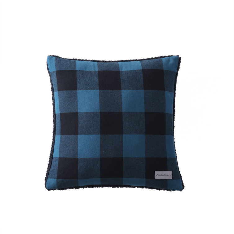 Tartan Pillow Cover With Furs, Winter Fall Throw Pillow Cover for