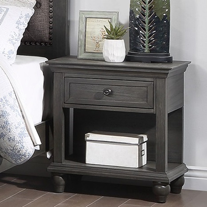 Carshalt 24'' W Nightstand, Gray Oak