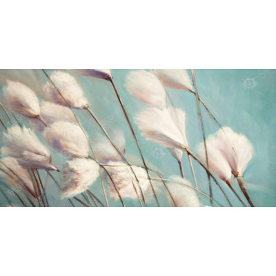 Cotton grass flowers in the wind - 15.75"x31.50" Desk mat