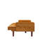 Canapé-lit moderne en cuir synthétique pliable convertible 4 places avec structure en bois massif et pieds en bois amovibles pour le salon et la chambre à coucher