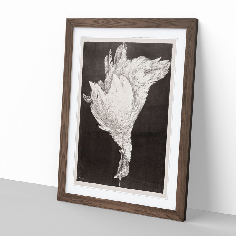 Dead Chicken by Theo Van Hoytema - Picture Frame Painting, 36cm H x 27cm W x 2cm D, Walnut