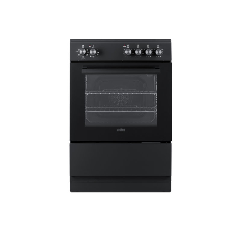 Summit Appliance 24" W Electric Smooth-Top Range, Black
